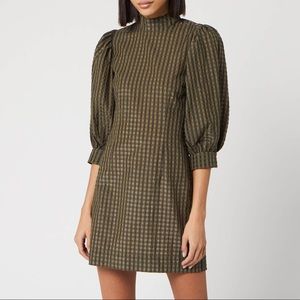 GANNI Seersucker Mini Check Dress